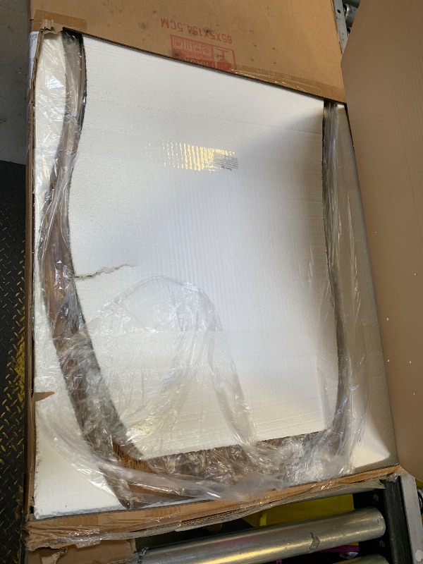 Photo 1 of FEUFOAM Full Length Mirror 59" x 24" Irregular Wall Mirrors Wood Framed Full Body Mirror Hanging or Leaning Against Wavy Floor Mirrors for Living Room Bedroom Entryway Bathroom Retro Brown