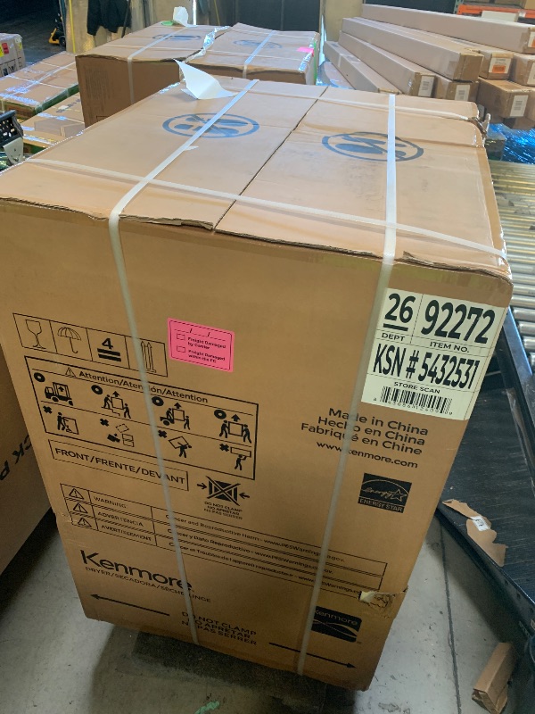 Photo 1 of Kenmore 8.0 cu. ft. Front Load Gas Dryer - Wrinkle Guard with Accela Steam to Reduce Static and Odors - Smart Sensor Drying - LED - White