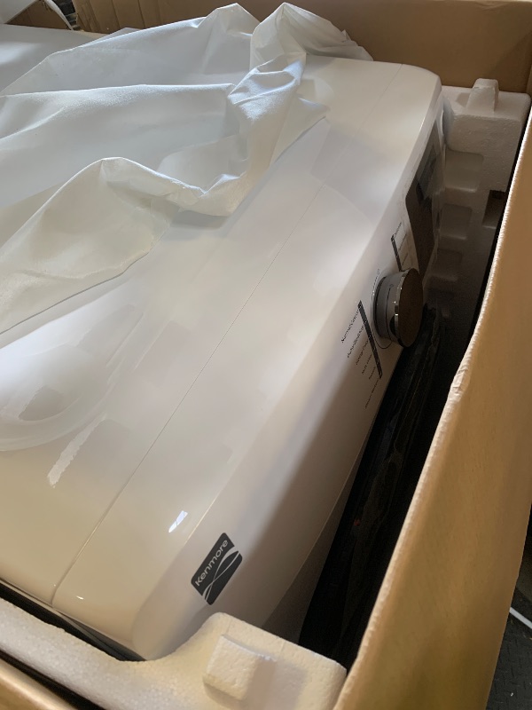 Photo 1 of Kenmore 8.0 cu. ft. Front Load Gas Dryer - Wrinkle Guard with Accela Steam to Reduce Static and Odors - Smart Sensor Drying - LED - White