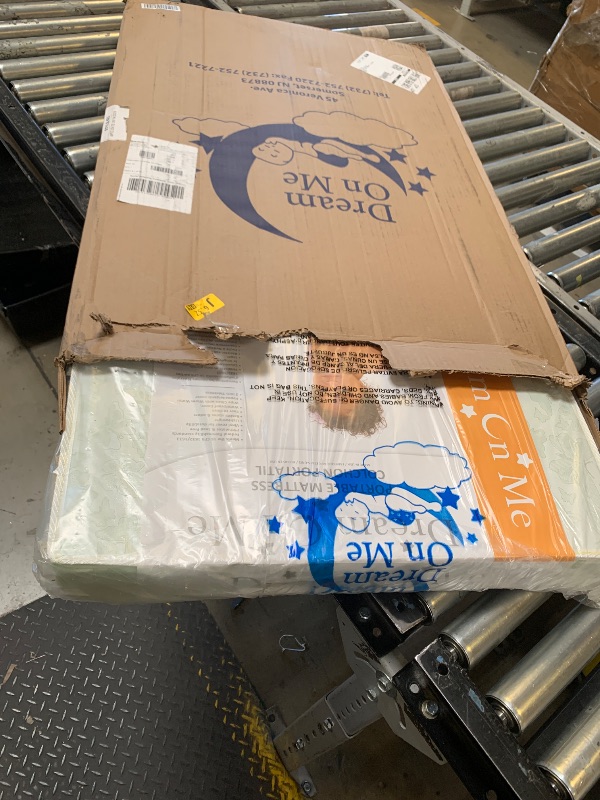 Photo 1 of Dream On Me Butterfly 3” Two-Sided Fiber Portable/Mini Crib Mattress, Greenguard Gold Certified, Waterproof Dual-Sided Mattress, Vinyl Cover