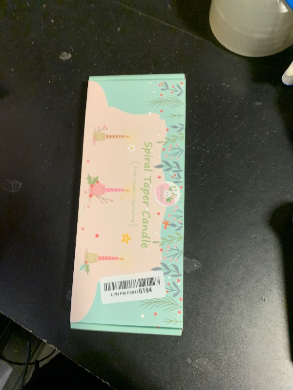 Photo 1 of 10 Inch Gradient-Pink Spiral Taper Candle Set, 6 Pack Unscented Dripless Candlesticks for Wedding, Holiday Décor, and Festive Dinners