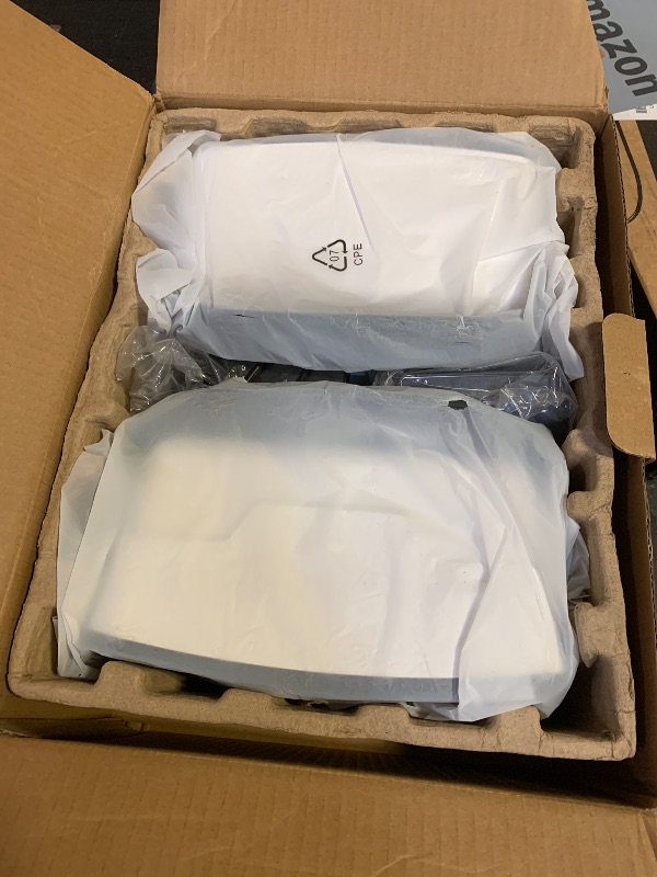 Photo 1 of Plyee Audio 400W Outdoor Bluetooth Speakers, Wireless Sync Between Speakers, Powerful Bass, Wall Mount for Patio, Porch, Gazebo, Garage, 2-Pack, White(MZ-621)