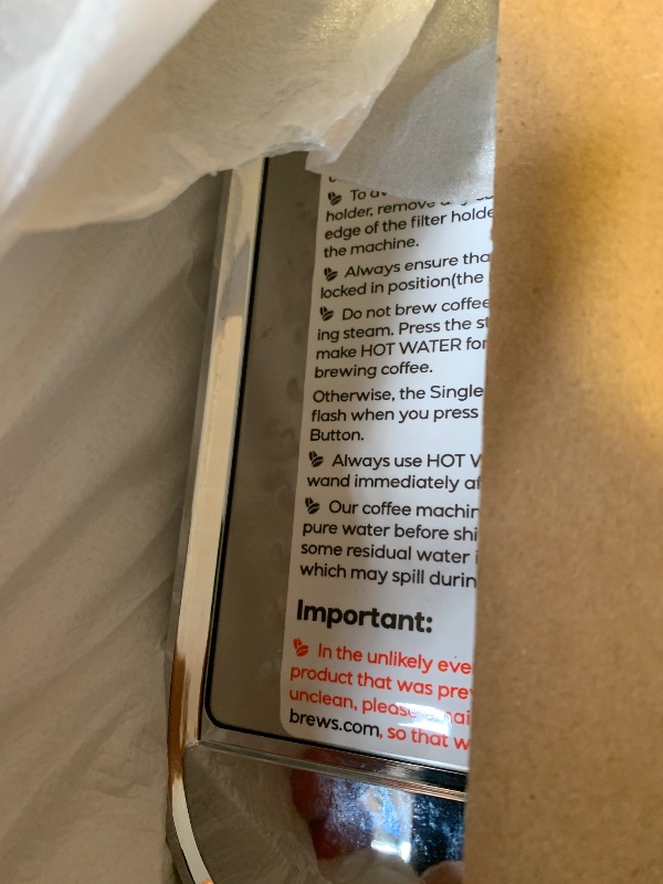 Photo 1 of CASABREWS CM5418 Espresso Machine 20 Bar, Compact Espresso Maker with Steam Milk Frother, Stainless Steel Coffee Machine with 34oz Removable Water Tank for Cappuccino, Gift for Women or Men, Silver