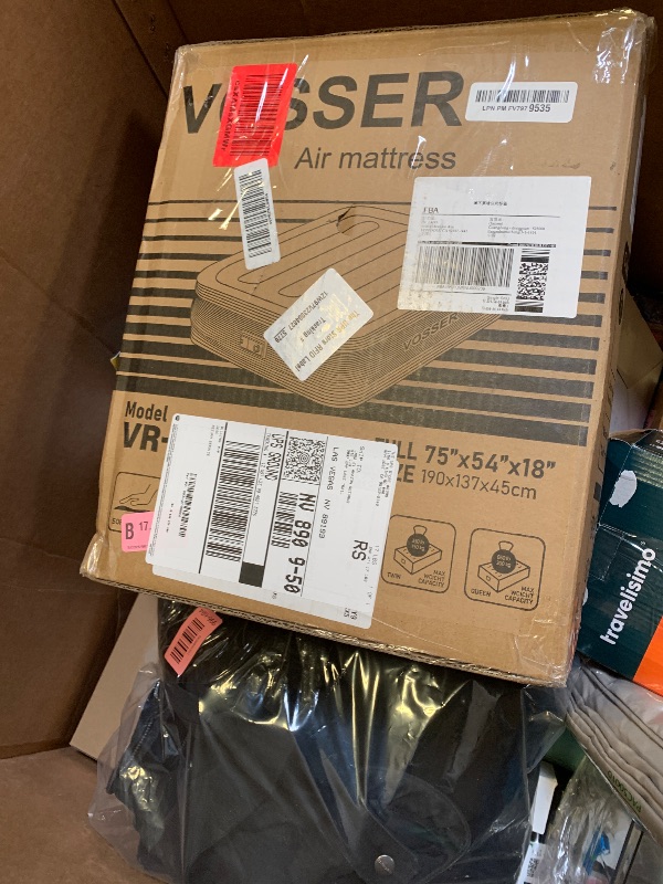 Photo 1 of VOSSER Air Mattress Full with Built in Pump,18''Inflatable Mattress of Upgraded Vertical Beams,Self Inflatable/Deflation Blow Up Mattress in 3 Mins,Flocked Top Airbed with Carry Bag for Home, Camping