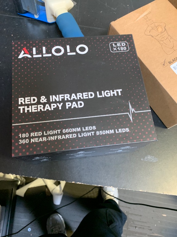 Photo 1 of ALLOLO Red Light Therapy Belt, 39"*7.7" Large Area with 180pcs 3-in-1 LEDs 660nm & 850nm Infrared Red Light Therapy for Body, Adjustable & Portable Therapy Wrap for Shoulder Waist Belly Joint(Corded)
