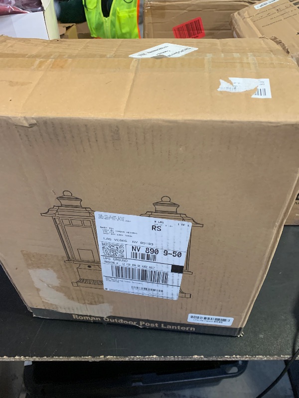 Photo 1 of DASTOR 2 Pack Outdoor Post Lights, Dusk to Dawn Outdoor Lamp Post Light Fixture with Pier Mount Base, Waterproof Aluminum Post Lantern for Garden Patio Pathway