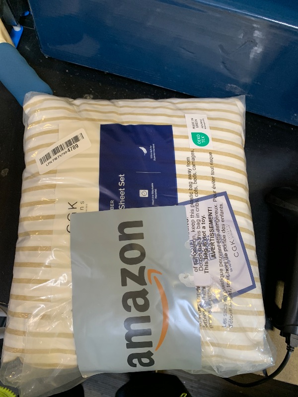 Photo 1 of King Size 4 Piece Sheet Set - Comfy Breathable & Cooling Bed Sheets Set - Hotel Luxury Bedding for Women, Men, Kids, Teens, Boys & Girls - Deep Pockets, Soft, Wrinkle Free - Oeko-Tex - Beige Stripes 2