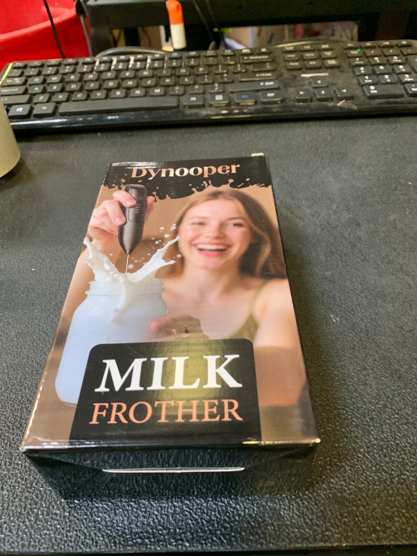 Photo 1 of Dynooper Electric Milk Frother Handheld: Rechargeable 3 in 1 - LED Digital Display with 3 Speeds Portable Stainless Steel Drink Foam Mixer for Milk Coffee, Lattes, Valentine's Day gifts - Onyx Black