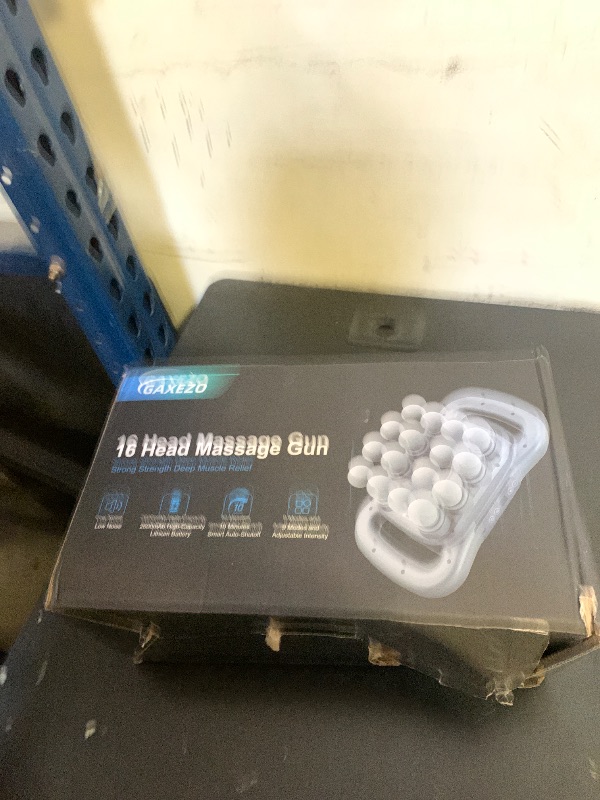 Photo 1 of GAXEZO 16 Head Massage Gun Set, Deep Tissue Percussion Massager, 2600mAh Electric Massage Tools with 9 Styles & Levels, Dark Grey