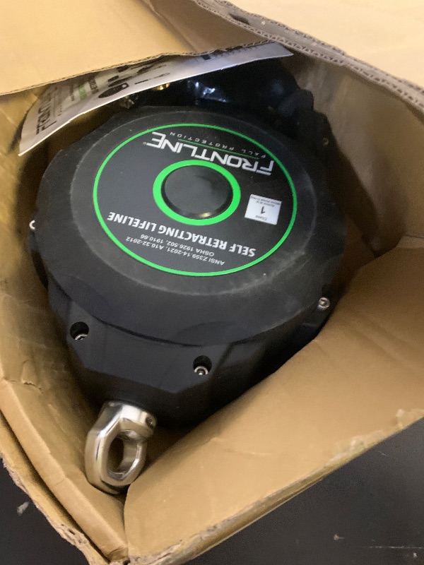 Photo 1 of Frontline RPGC 50Ft Cable Single Leg SRL with Steel Snap Hook End | Ergonomic Carry Handle & Tagline | High Strength, Corrosion-Resistant | 310 lbs Capacity | ANSI & OSHA Compliant