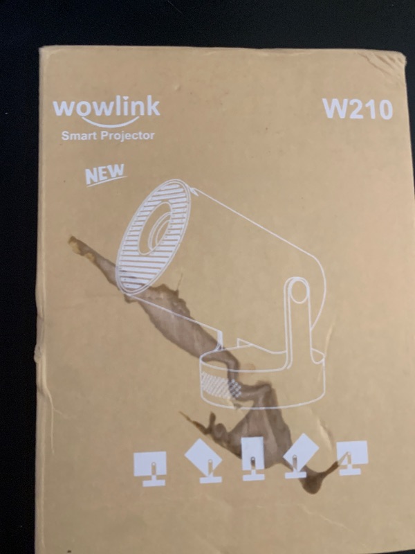 Photo 1 of [Built-in Apps & 2026 Upgraded] Mini Projector with WiFi 6 and Bluetooth 5.4 Support 4K 1080P Auto Keystone 180° Rotatable Projector Portable Compatibile with HDMI/TV Stick/Memory Stick/Laptop, White