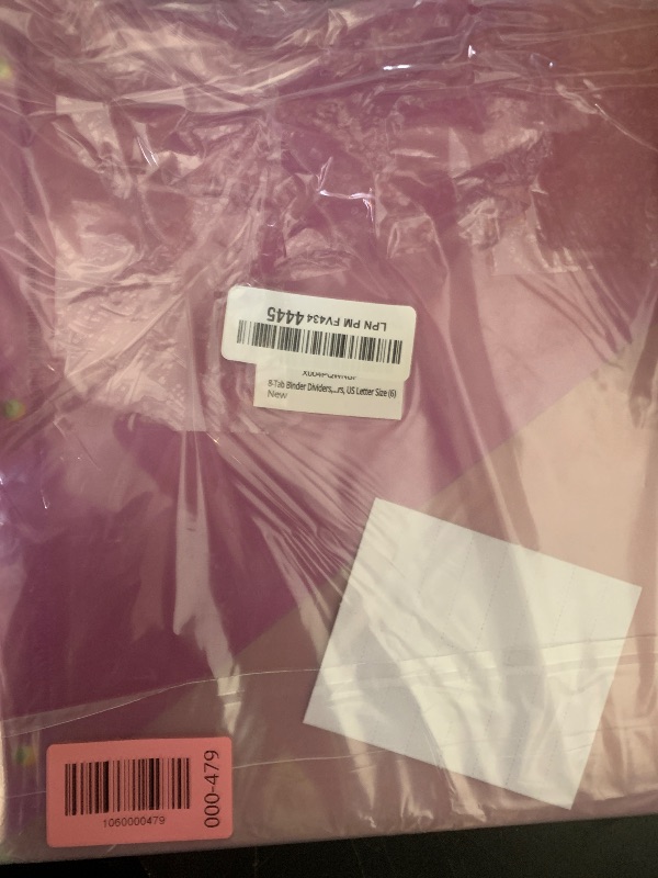 Photo 1 of 48 Counts 8-Tab Binder Dividers, Index Pockets for 3 Ring Binders, 8 Pastel Colors, US Letter Size (6)