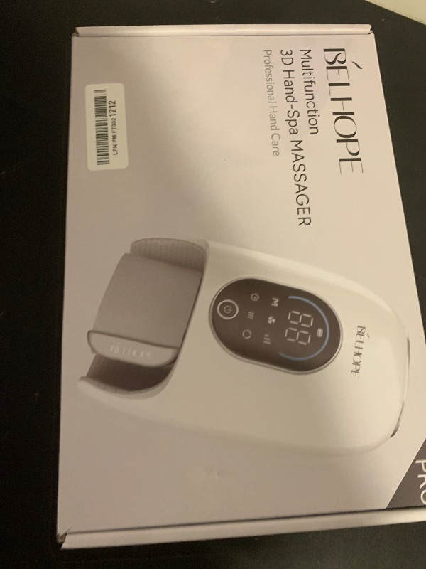 Photo 1 of Hand Massager with 9 Modes and 4 Heating Options for Hot and Cold Therapy Hand and Wrist Massager for Arthritis and Carpal Tunnel Relief, Hand Massager with Heat and Compression,Gift Christmas,White