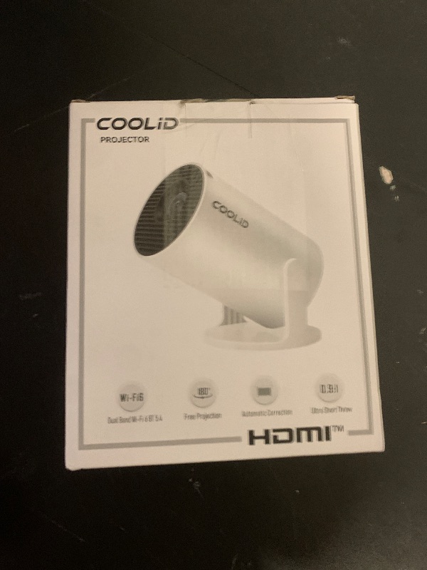 Photo 1 of [Built-in Apps & 2026 Upgraded] Mini Projector Support 4K 1080P Auto Keystone 180° Rotatable with WiFi 6 and Bluetooth 5.4, Projector Portable Compatibile with HDMI/TV Stick/Memory Stick/Laptop-White