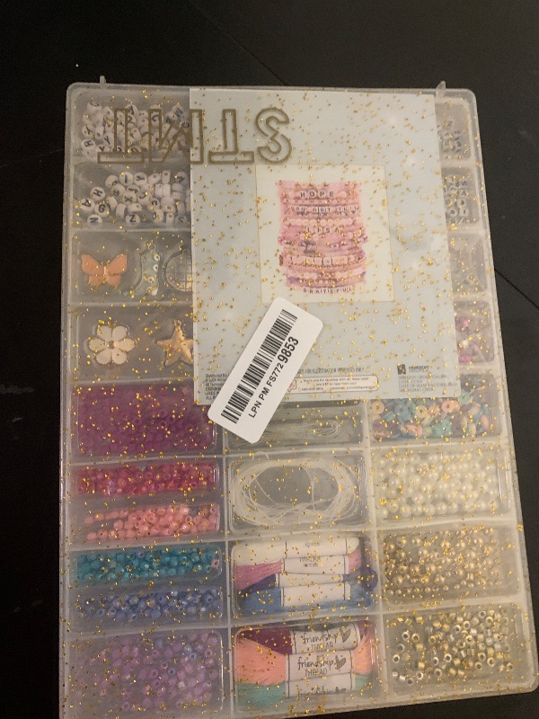 Photo 1 of STMT D.I.Y. Glitz Bead Case, Includes Over 500 Jewelry Making Supplies, Including Cute Beads for Jewelry Making, Bracelet Charms, Storage Case, Friendship Bracelet Kit, Teen Girl Gifts