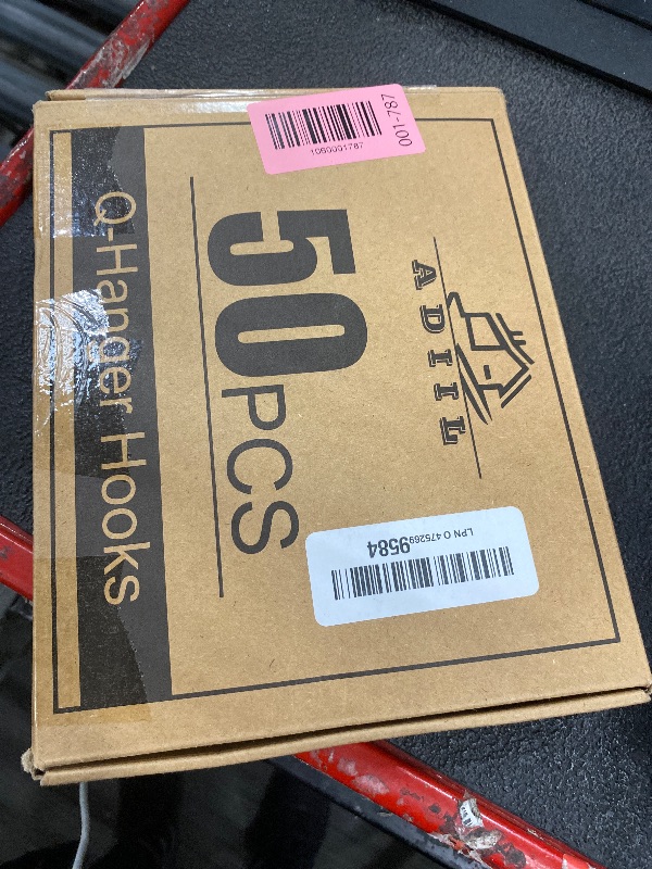 Photo 1 of ADIIL 50 PCS Q Hanger Hooks with Safety Buckle, Windproof Screw Hooks for Hanging Outdoor String Lights, Plants, Christmas Patio Lights, 2.2 Inches, White