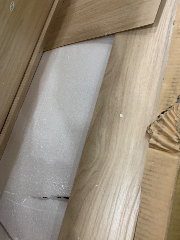 Photo 1 of **Parts Only**
linsy wood vanity with glass top, makeup vanity