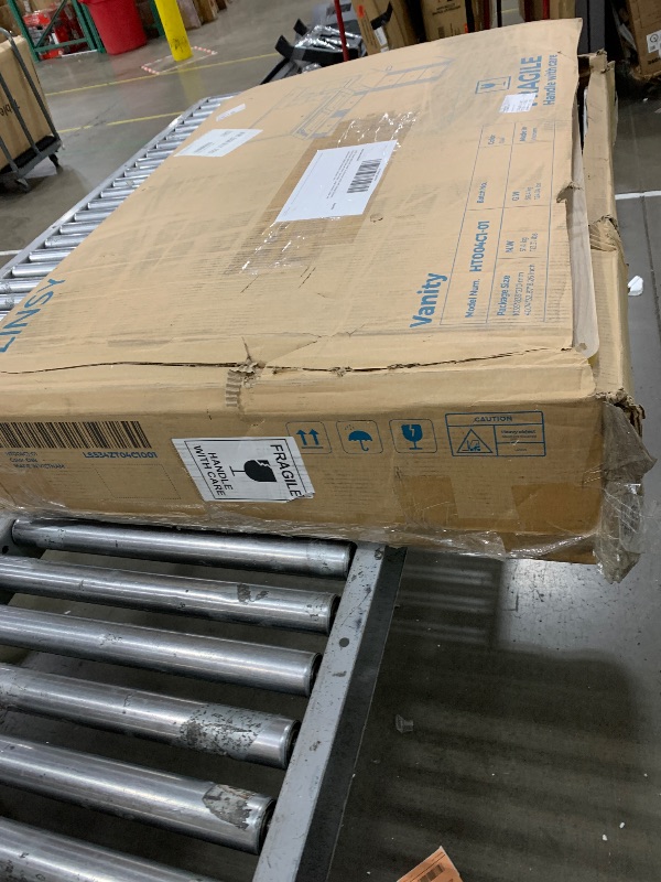 Photo 1 of **Parts Only**
linsy wood vanity with glass top, makeup vanity