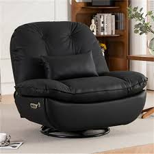 Photo 1 of ** FOR PARTS ONLY ** 
Black ERYE Oversized Glider Rocker Chair,270° Swivel Power Reclining Chair W/Vibration Heat and USB-C Ports,Power Recliner Armchair Corduroy Upholstered Nursery Armchair