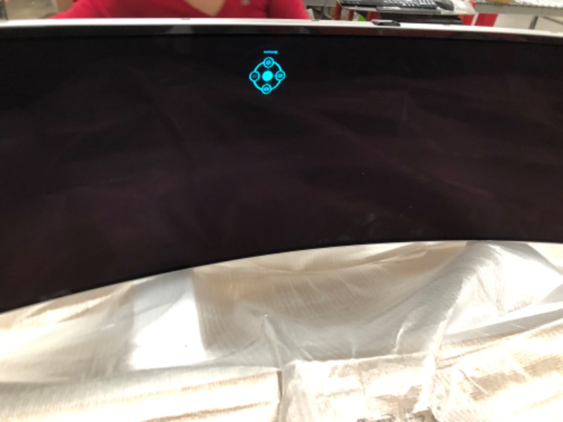 Photo 1 of *** unit has screen damaged dead pixels on bottom portion ** Samsung 49" Odyssey OLED G9 (G91SD) Dual QHD QD-OLED G-Sync Compatible Curved Gaming Monitor, 144Hz, 0.03ms, AMD FreeSync Premium Pro, Ergonomic Stand, 3 Year Warranty, LS49DG910SNXZA, 2024