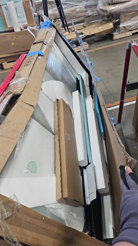 View 2 of ***PARTS ONLY***Glass Shower Doors, 56" - 60" W x 72" H Double Sliding Shower Door, Aluminum Semi-Frameless & 1/4"(6mm) Clear Tempered Glass Bypass Shower Door for Walk in Shower, Bathroom, Matte Black
