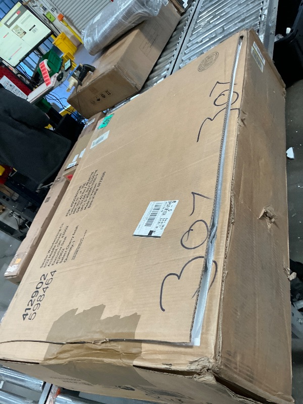 Photo 1 of *** PARTIAL SET - BOX 1 OF 2 ONLY *** Sauder Palladia Office Desk with Drawers, Executive Desk with File Cabinet Storage, Cable Management, Keyboard Tray, in Select Cherry Finish