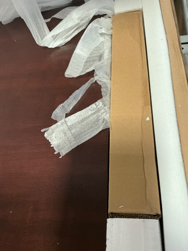 Photo 1 of *** PARTIAL SET - BOX 1 OF 2 ONLY *** Sauder Palladia Office Desk with Drawers, Executive Desk with File Cabinet Storage, Cable Management, Keyboard Tray, in Select Cherry Finish