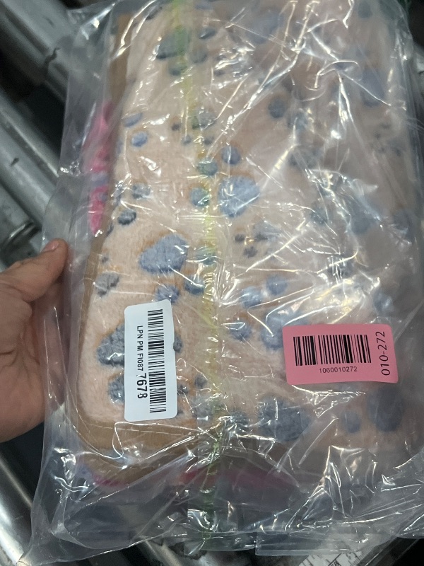 Photo 1 of 1 Pack 3 Blankets Super Soft Fluffy Premium Fleece Pet Blanket Flannel Paw Printed Throw for Dog Puppy Cat (Small 23x16'', Brown, Pink, White)