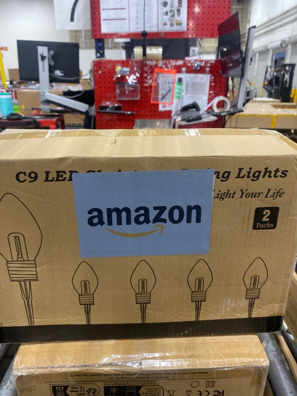 View 2 of 10 Lights Jumbo C9 Pathway Christmas Lights Outdoor, 11Ft 2 Pack 5 LED Giant Bulbs, Large Outdoor Christmas Decor for Holiday Lawn Yard Garden, Big Light Decorations, Multicolor
