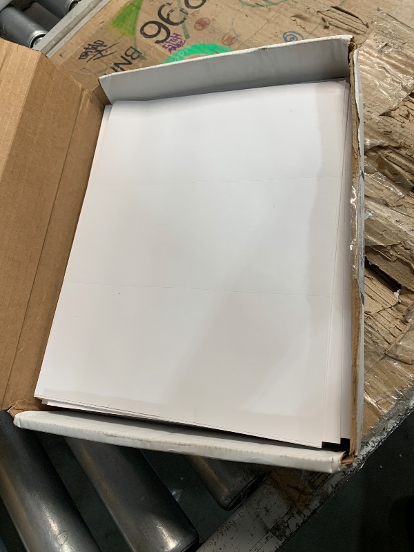 Photo 1 of ***(USED/ UNKNOWN IF MISSING PARTS)***65lb White Tri-fold Brochure Paper w/Tear Off - 250 Brochures - Desktop Publishing Supplies, Inc.™ Brand