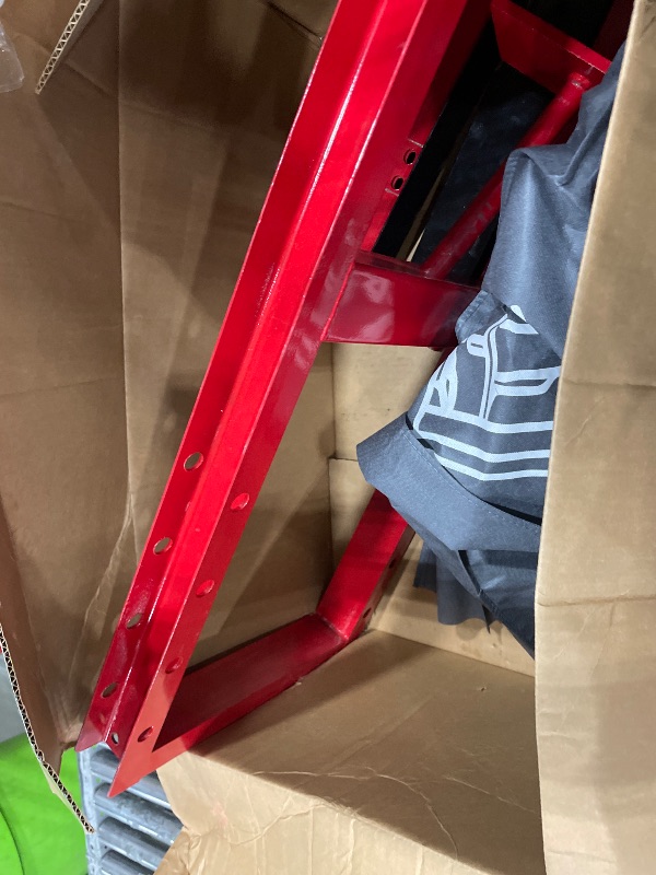 Photo 1 of ***SEE NOTES***
6 Ton Hydraulic Shop Press, H-Frame, 4-Hold Adjustable Height, with Movable Plates and Dust Cover, for Garage or Professional Users, Red