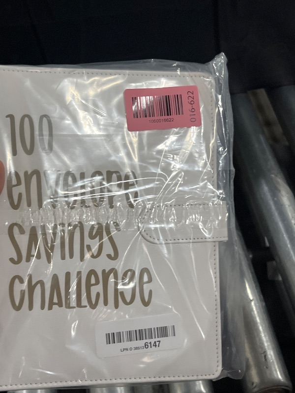 Photo 1 of 100 Envelopes Money Saving Challenge, 100 Envelope Challenge Binder, Easy and Fun Way to Save $5,050, Savings Challenges Budget Book Binder with Cash Envelopes for Office,Home,School (White)