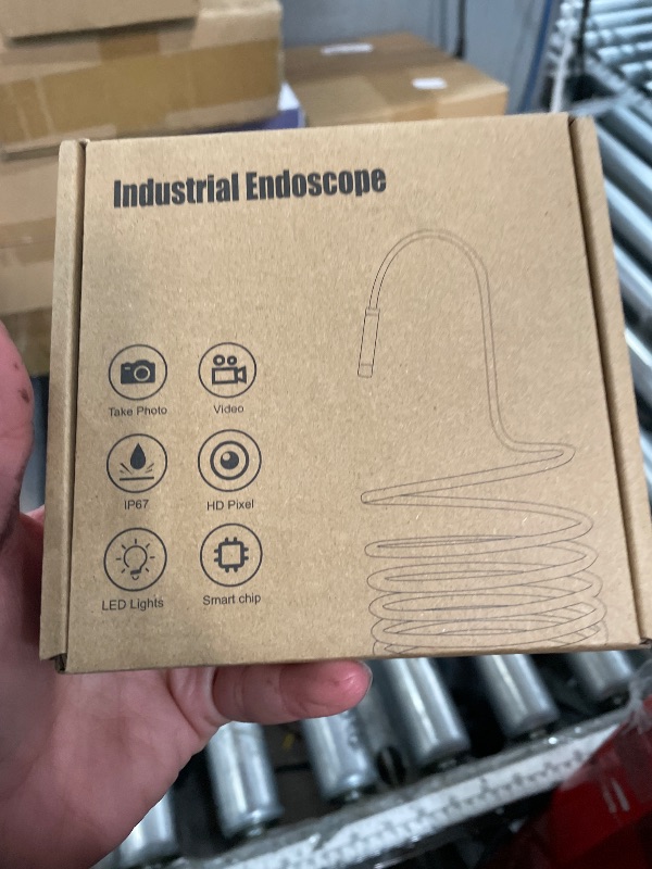 Photo 1 of [Dual-Lens] Endoscope Camera with Light, 1920P HD Borescope with 8+1 Adjustable LED Lights, IP67 Waterproof 16.5FT Semi-Rigid Snake Cord Inspection Camera for iPhone, iPad and Android Phone (Type C)