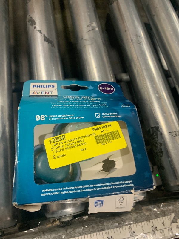 Photo 1 of *ONLY 2 * Philips Avent Ultra Air Day Time Pacifier 6-18m - Deep Opal/Moon - 3pk
