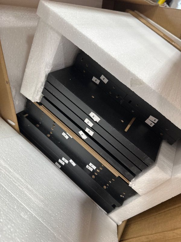 Photo 1 of ** SEE NOTES ** SUNWAVE Fluted Nightstand Set of 2, Modern Night Stands with 2 Drawers, Bedside Table for Twin/Full/Queen Bed, End Table with Robot-Friendly Metal Legs for Bedroom, Living Room