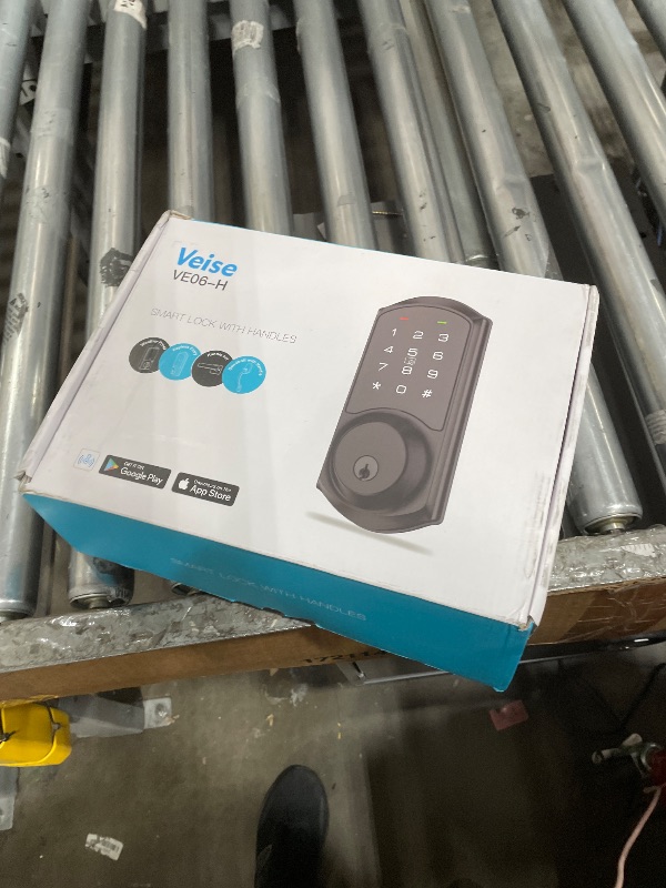 Photo 1 of *************FOR PARTS ONLY- MISSING PARTS**************
Veise VE06-H Smart Front Door Lock Set, App Control, Keyless Entry Deadbolt with Lever Handle, Electronic Digital Touchscreen Keypad, Auto Lock, Easy Install, Satin Nickel