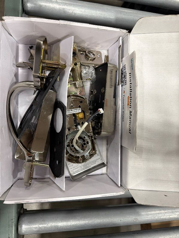 Photo 1 of *************FOR PARTS ONLY- MISSING PARTS**************
Veise VE06-H Smart Front Door Lock Set, App Control, Keyless Entry Deadbolt with Lever Handle, Electronic Digital Touchscreen Keypad, Auto Lock, Easy Install, Satin Nickel