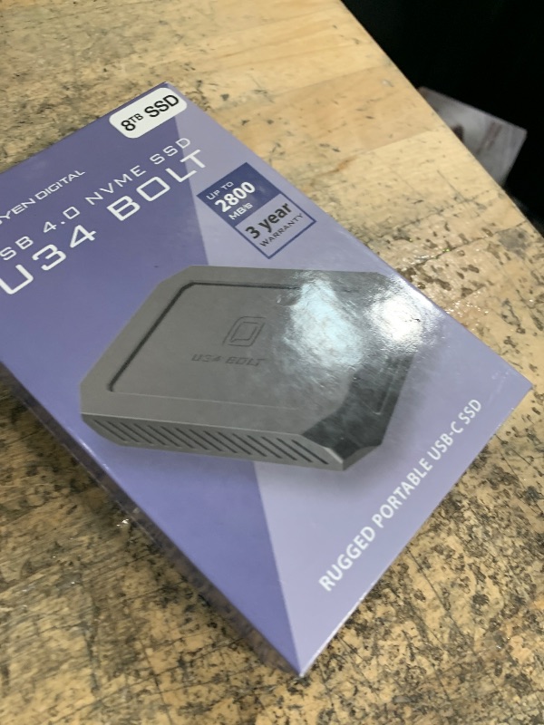 Photo 1 of ***(SEE NOTES BEFORE BIDDING)***Oyen Digital U34 Bolt 8TB (USB4 40Gbps) NVMe Thunderbolt 4 (USB-C) Portable SSD, Up to 2800MB/s