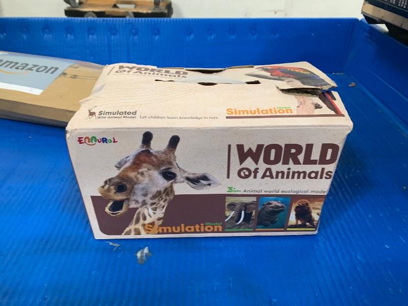 View 2 of (MISSING 11 ANIMALS AND 1 TREE) EnAuRoL 31 Pcs Safari Animals Figures Including 24 Realistic Jungle Playset Toys Zoo Animals for Toddlers 3+ Years Old Ideal Gift for Boys and Girls