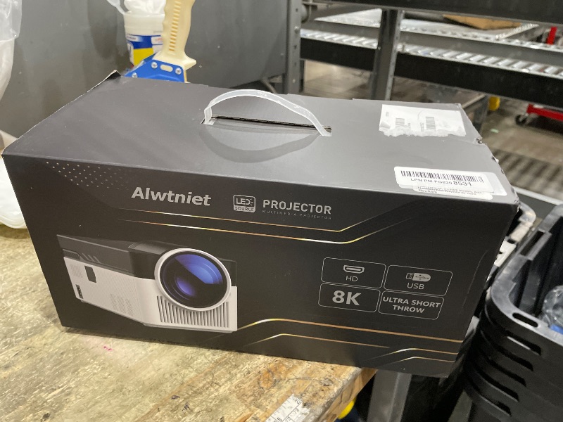 Photo 1 of [700 ANS & Electric Focus] Short Throw Smart Projector with Wifi and Bluetooth, Mini Projector 1080P 4K Support, Auto Correction Video Proyector for Home Theater Outdoor Use