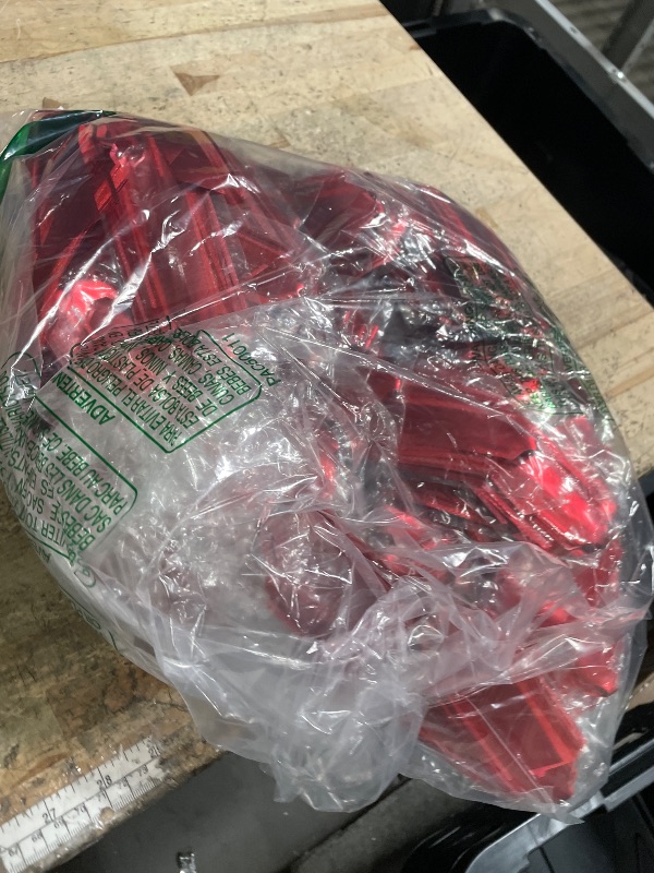 Photo 1 of 100 Pieces Christmas Pull Bows Bulk for Gift Wrapping, Large 6 Inch Gift Bows with Ribbon for Christmas Wedding Baskets Valentine's Day Easter Gift (Red)