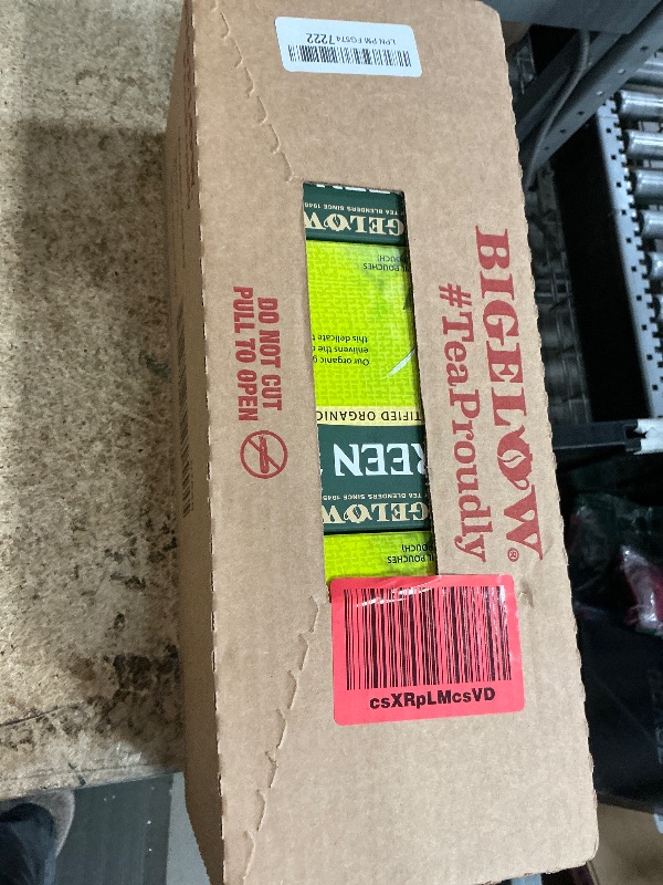 Photo 1 of  BEST BY : OCT 2028

Bigelow Tea
Organic Green Tea Bags Box, Caffeinated Tea with Green Tea, 40 Count Box (Pack of 6), 240 Total Tea