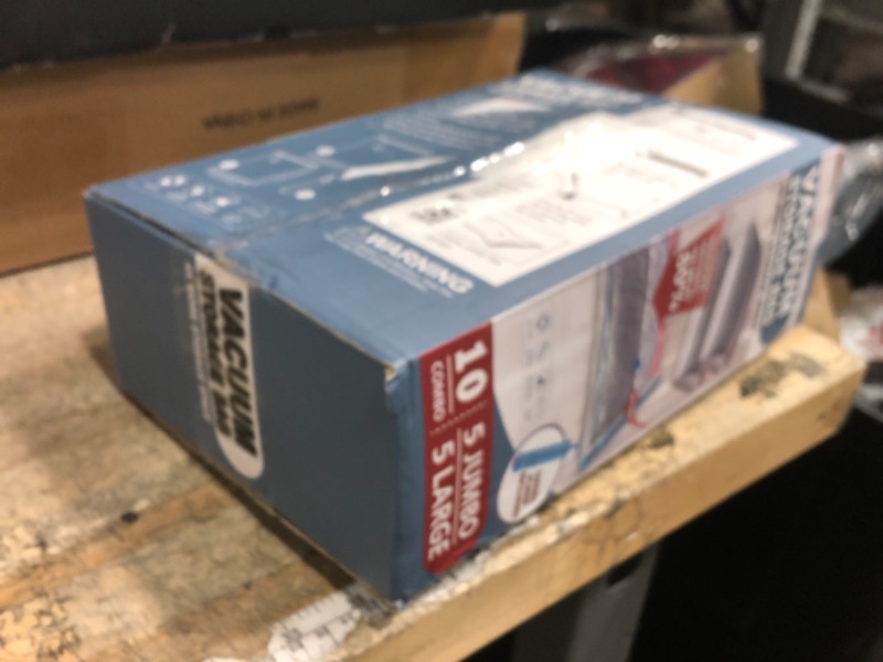 Photo 1 of 10 Pack Vacuum Storage Bags with Pump, 5 Jumbo and 5 Large Space Saver Vacuum Storage Bags, Vacuum Seal Bags for Clothing, Comfoters, Pillows, Blanket, Bedding