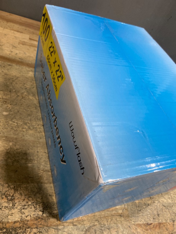 Photo 1 of 100 Count 22” x 22” Super Absorbency Disposable Underpads, Leakproof Quick Drying Disposable Pads for Baby, Puppy and Adults, Puppy Pads, Cat Pee Pads for Dogs, Potty Puppy Training Pads