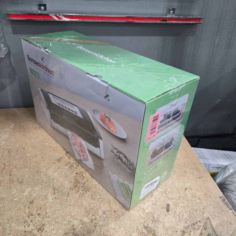 Photo 1 of **FACTORY SEALED** Bonsenkitchen Vacuum Sealer Machine, Powerful Low-Noise Food Vacuum Sealer, Globefish Technology for High-Speed Continuous Working (Full Silver)