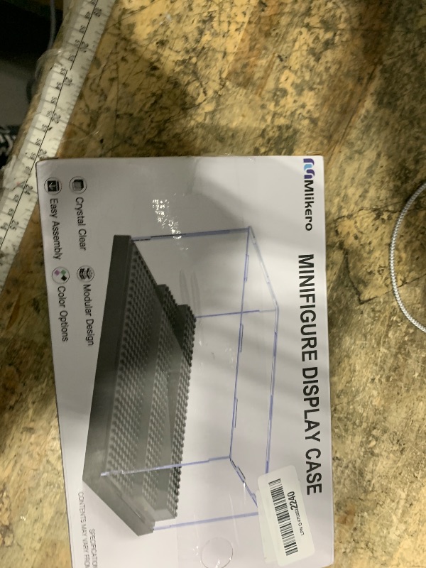 Photo 1 of 2 Pack Minifigure Display Case for Action Figures Blocks, Clear Dustproof Acrylic Display Box Storage with 3 Movable Steps Gifts for Children,Black…