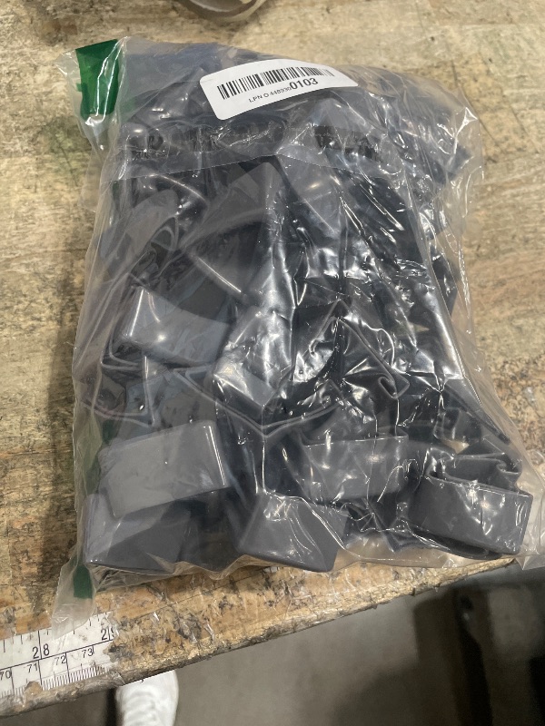 Photo 1 of 1-5/8’’ Square Rubber Open End Safety Caps for Strut Channel, Metal Tubing, Fences End Cover Protection, Gray Vinyl Flexible Frame Protectors 50 Pack