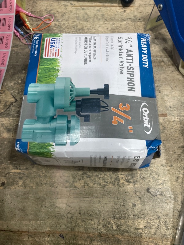 Photo 1 of 1-Pack Orbit 57623 3/4" FPT 100 Series Anti-Siphon Automatic Sprinkler Valve with Flow Control