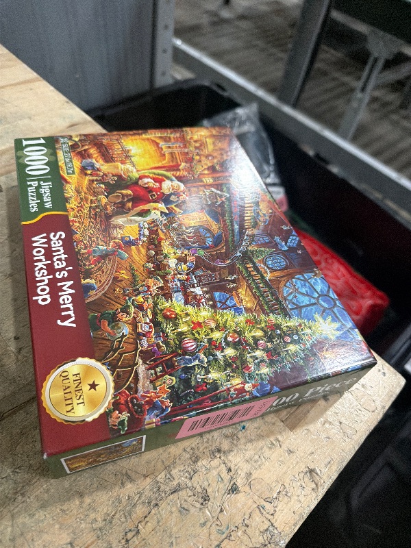 Photo 1 of 1000 Piece Cardboard Jigsaw Puzzles, Beautiful Christmas Puzzle - Every Piece Unique, Softclick Technology for 27x20 Inch