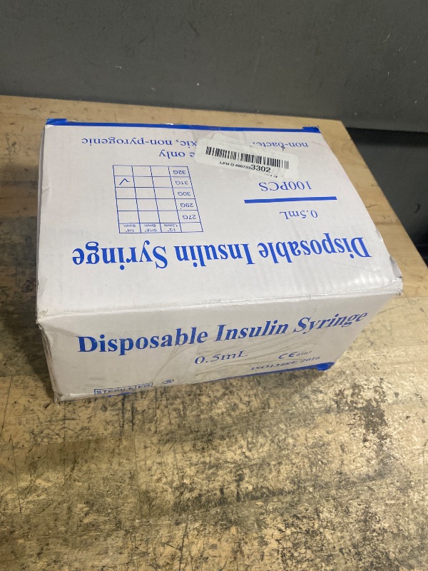 Photo 1 of 0.5ml Syringe with Cap, 31G 1/4" 6mm 1/2cc Syringes, Disposable Individual Package, Pack of 100